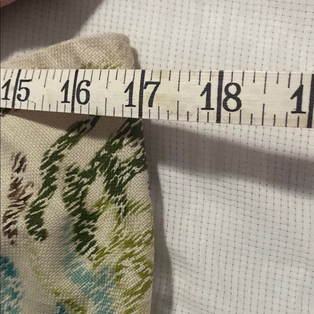 LOFT Blue/Green and Cream A-Line Skirt - Picture 8 of 10